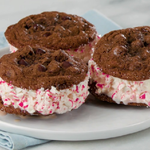 Double Chocolate & Peppermint Ice Cream Sandwich Cookies | Reynolds Brands