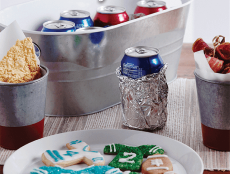 soda cans wrapped in aluminum foil