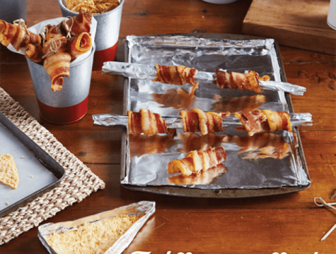 Backing on top of a foil lined roasting rack