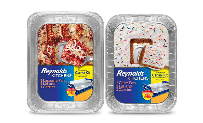Reynolds Kitchens Disposable Baking Pans with Lids and Carriers