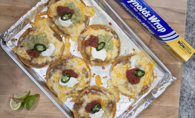 
Tostadas with Easy Refried Beans and Cheese
