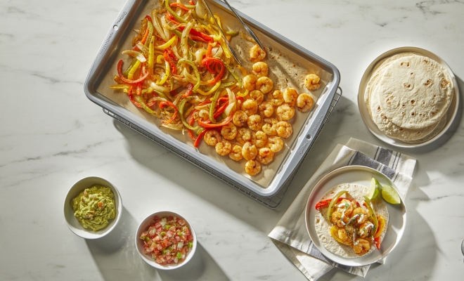 
Sheet Pan Shrimp Fajitas

