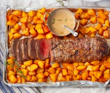 Beef Tenderloin Roast with Pepper Sauce &amp; Potatoes