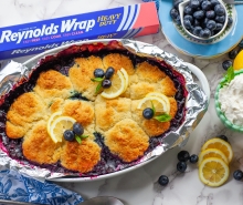 Lemon Blueberry Cobbler with Buttermilk Biscuits