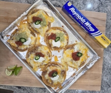 Tostadas with Easy Refried Beans and Cheese