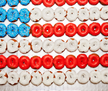 American Flag Donut Wall