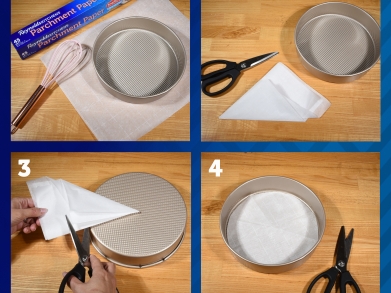 How To Make A Parchment Liner for Round Cake Pans 