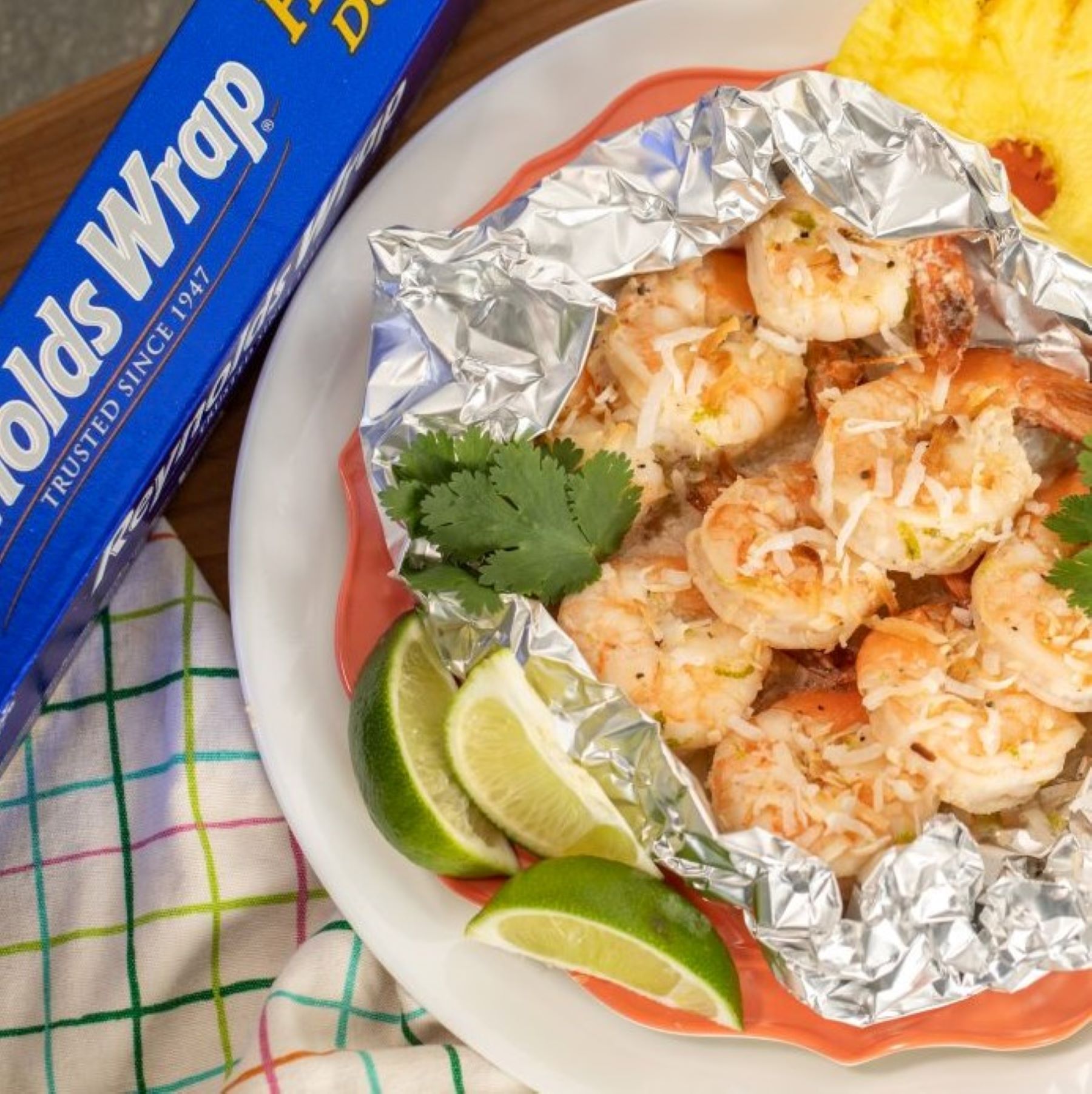 Grilled Coconut Shrimp Foil Packets | Reynolds Brands
