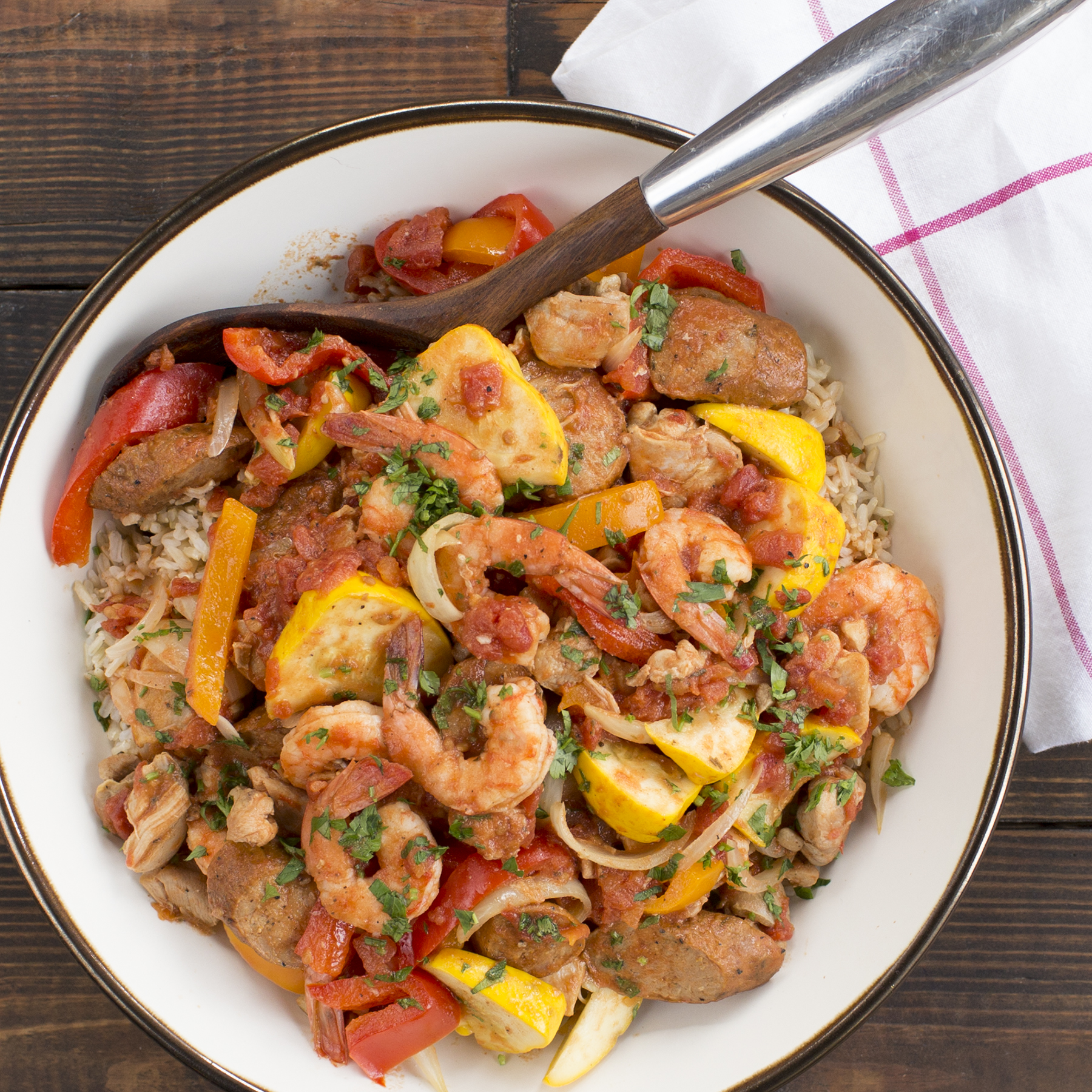 Slow Cooker Chicken Sausage Shrimp Jambalaya Reynolds Brands