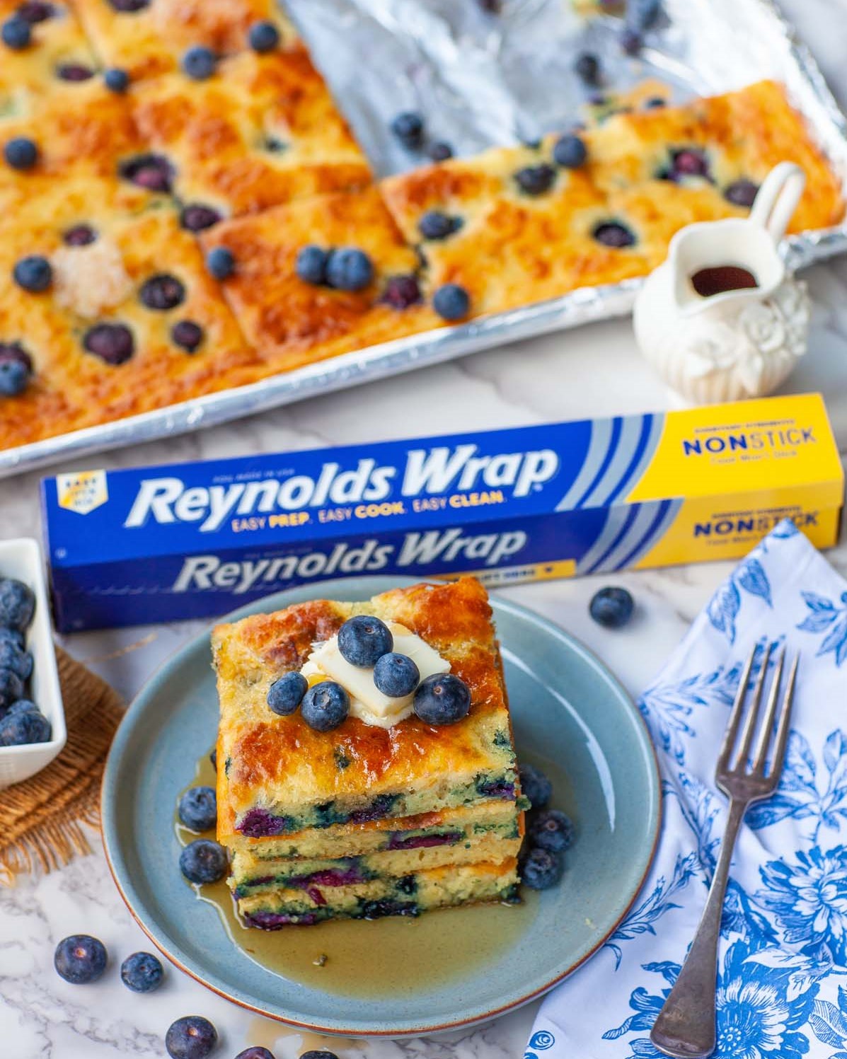 Sheet Pan Buttermilk Blueberry Pancakes | Reynolds Brands