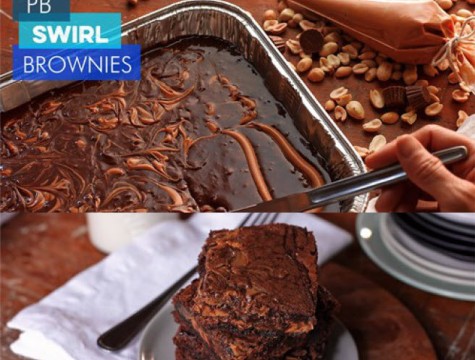 PEANUT BUTTER SWIRL BROWNIES