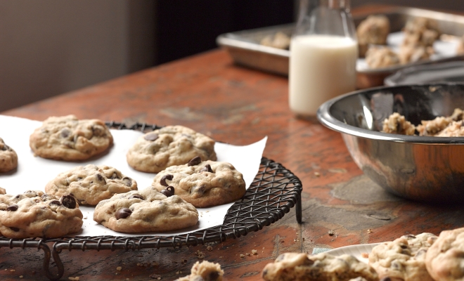 Try these ingredient swaps to bake chocolate chip cookies with lots of  flavor and little guilt! Use Reynolds Parchment Paper, available …