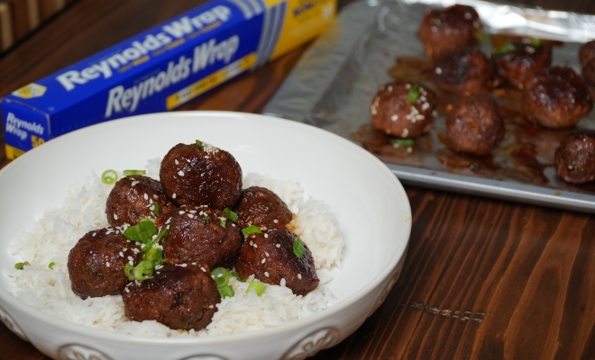 
Sticky Korean BBQ Meatballs
