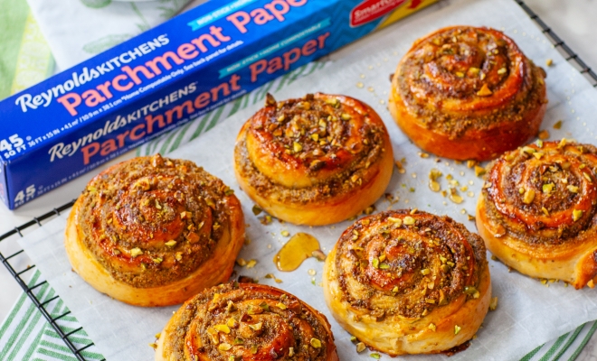 
Pistachio Honey Cinnamon Rolls
