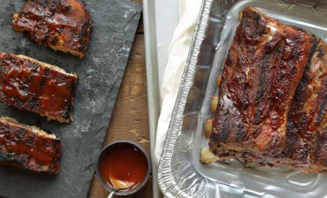 Bbq ribs outlet in foil