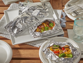 Grilled vegetable foil packets