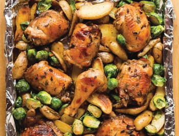 Sheet Pan Rosemary Chicken, Potatoes & Brussels Sprouts