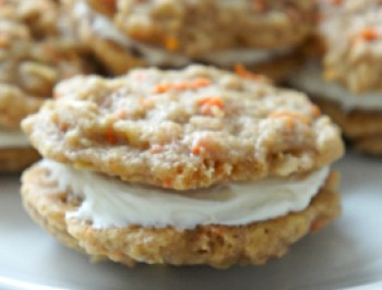 Carrot Cake Sandwich Cookies with Cream Cheese Frosting