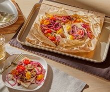 Tofu with Balsamic Mushroom and Tomatoes