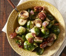 Pancetta Brussels Sprouts with Caramelized Pecans