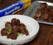 Sticky Korean BBQ Meatballs