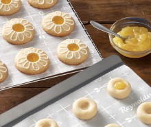 Lemon Thumbprint Flower Cookies