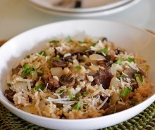 Easy Baked Mushroom &amp; Onion Risotto