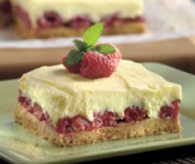 Lemon Raspberry Pudding Bars