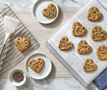 Heart Shaped Chocolate Chip Cookies