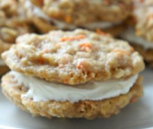 Carrot Cake Sandwich Cookies with Cream Cheese Frosting