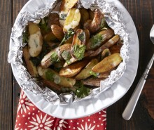 Cheesy Oven Roasted Fingerling Fries