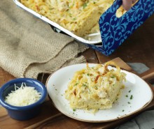 Chicken Alfredo Fettuccini Bake