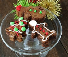 Holiday Shape and Christmas Tree Brownies
