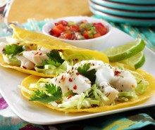 Fish Tacos with Crema Sauce