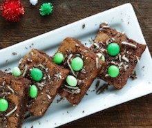 Mint Chocolate Chip Holiday Brownies