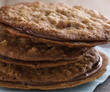 Coconut Pecan Florentine Sandwich Cookies