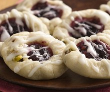 Lemon Pistachio Blackberry Thumbprints