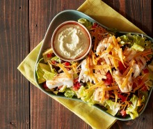 Grilled Fish Taco Salad with Avocado Dressing