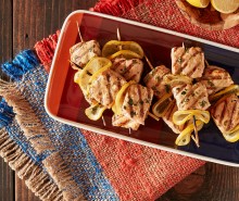 Hickory Smoked Salmon Skewers