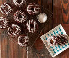 Chocolate-Glazed Mochi Doughnuts