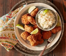 Jerk Chicken Nuggets with Lime Coconut Rice