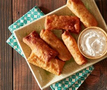 Southwestern Egg Rolls with Avocado Cilantro Sauce