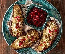 Stuffed Eggplant with Israeli Couscous