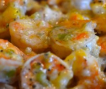 Cheesy Buttery Broiled Shrimp