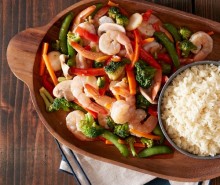 Steamed Garlic Shrimp with Vegetables