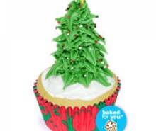 Festive Christmas Tree Cupcakes with Frosting