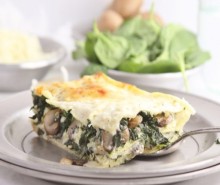 Vegetable Lasagna with Spinach &amp; Mushrooms